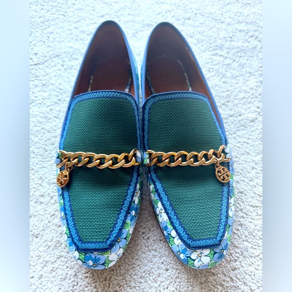 Tory Burch Shoes - Tori Burch Blue/Green  Loafer - Size 7